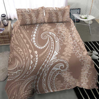 Polynesia Plumeria Lei Bedding Set Beige Curves Motif LT7 - Polynesian Pride