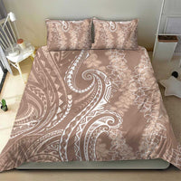 Polynesia Plumeria Lei Bedding Set Beige Curves Motif LT7 - Polynesian Pride