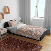 Polynesia Plumeria Lei Bedding Set Beige Curves Motif LT7 - Polynesian Pride