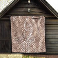 Polynesia Plumeria Lei Quilt Beige Curves Motif LT7 - Polynesian Pride