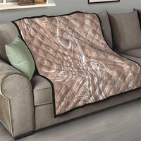 Polynesia Plumeria Lei Quilt Beige Curves Motif LT7 - Polynesian Pride