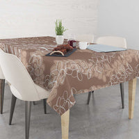 Polynesia Plumeria Lei Tablecloth Beige Curves Motif LT7 - Polynesian Pride