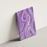 Polynesia Plumeria Lei Canvas Wall Art Periwinkle Curves Motif