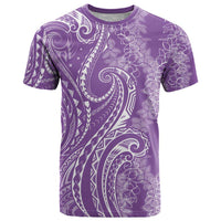 Polynesia Plumeria Lei T Shirt Periwinkle Curves Motif LT7 Periwinkle - Polynesian Pride