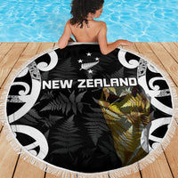 New Zealand WC2026 Black Beach Blanket Silver Fern