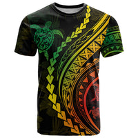 Polynesian Pride T Shirt Turtle Hibiscus Luxury Style - Reggae Ver2 LT7 Reggae - Polynesian Pride