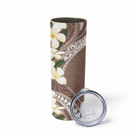 Aloha Hawaii Festive Skinny Tumbler Frangipani Lace Classic - Beige