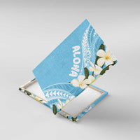 Aloha Hawaii Festive Canvas Wall Art Frangipani Lace Classic - Turquoise