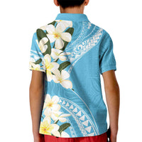 Aloha Hawaii Festive Kid Polo Shirt Frangipani Lace Classic - Turquoise