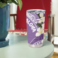 Aloha Hawaii Festive Tumbler Cup Frangipani Lace Classic - Lavender