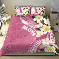 Aloha Hawaii Festive Bedding Set Frangipani Lace Classic - Rosy