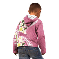 Aloha Hawaii Festive Kid Hoodie Frangipani Lace Classic - Rosy