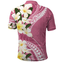 Aloha Hawaii Festive Polo Shirt Frangipani Lace Classic - Rosy