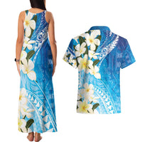 Aloha Hawaii Festive Couples Matching Tank Maxi Dress and Hawaiian Shirt Frangipani Lace Classic - Oceanic LT7 - Polynesian Pride