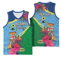 Personalized Malampa Fiji Day Together We Grow Basketball Jersey Special Tapa Mix - Polynesian Pride