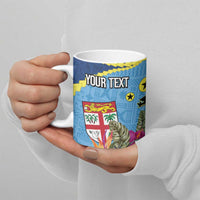 Personalized Malampa Fiji Day Together We Grow Ceramic Mug Special Tapa Mix - Polynesian Pride