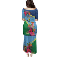 Personalized Malampa Fiji Day Together We Grow Family Matching Puletasi and Hawaiian Shirt Special Tapa Mix - Polynesian Pride