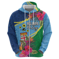 Personalized Malampa Fiji Day Together We Grow Hoodie Special Tapa Mix - Polynesian Pride