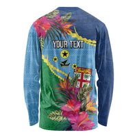 Personalized Malampa Fiji Day Together We Grow Long Sleeve Shirt Special Tapa Mix - Polynesian Pride