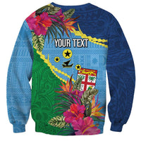 Personalized Malampa Fiji Day Together We Grow Sweatshirt Special Tapa Mix - Polynesian Pride