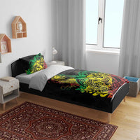 Personalised Reggae Jawaiian Festive Bedding Set Mix Polynesian