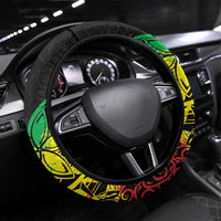 Reggae Jawaiian Festive Steering Wheel Cover Mix Polynesian