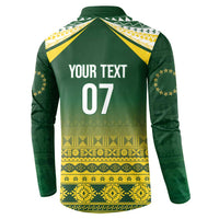 Cook Islands Rugby Custom Button Sweatshirt Kuki Avaiki - Polynesian Pride