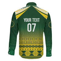 Cook Islands Rugby Custom Family Matching Off Shoulder Maxi Dress and Hawaiian Shirt Kuki Avaiki LT7 - Polynesian Pride