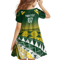 Cook Islands Rugby Custom Family Matching Off Shoulder Short Dress and Hawaiian Shirt Kuki Avaiki LT7 - Polynesian Pride