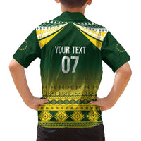 Cook Islands Rugby Custom Family Matching Tank Maxi Dress and Hawaiian Shirt Kuki Avaiki - Polynesian Pride