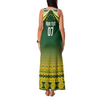 Cook Islands Rugby Custom Family Matching Tank Maxi Dress and Hawaiian Shirt Kuki Avaiki - Polynesian Pride