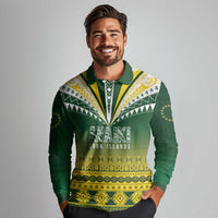 Cook Islands Rugby Custom Long Sleeve Polo Shirt Kuki Avaiki - Polynesian Pride