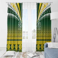 Cook Islands Rugby Window Curtain Kuki Avaiki - Polynesian Pride