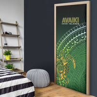 Cook Islands Rugby Kuki Avaiki Door Cover Tribal Turtle - Polynesian Pride