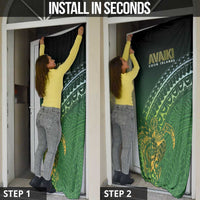 Cook Islands Rugby Kuki Avaiki Door Cover Tribal Turtle - Polynesian Pride