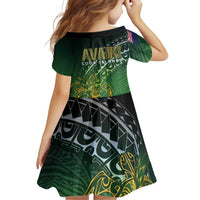 Cook Islands Rugby Kuki Avaiki Family Matching Mermaid Dress and Hawaiian Shirt Tribal Turtle LT7 - Polynesian Pride