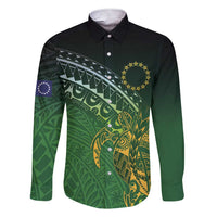 Cook Islands Rugby Kuki Avaiki Family Matching Short Sleeve Bodycon Dress and Hawaiian Shirt Tribal Turtle - Polynesian Pride