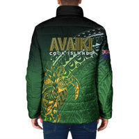 Cook Islands Rugby Kuki Avaiki Padded Jacket Tribal Turtle - Polynesian Pride