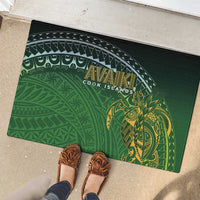 Cook Islands Rugby Kuki Avaiki Rubber Doormat Tribal Turtle LT7 - Polynesian Pride