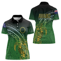 Cook Islands Rugby Kuki Avaiki Women Polo Shirt Tribal Turtle - Polynesian Pride