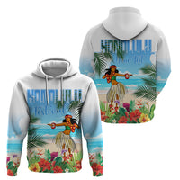 Personalised Hawaii Hula Girl Zip Hoodie Honolulu Festival LT7 - Polynesian Pride