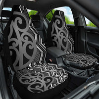 Maori Taniko Patterns Car Seat Cover Black Patiki Motifs Mix Whakairo Ngaru