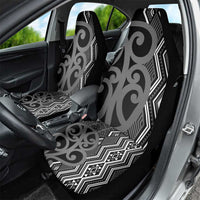 Maori Taniko Patterns Car Seat Cover Black Patiki Motifs Mix Whakairo Ngaru