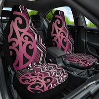 Maori Taniko Patterns Car Seat Cover Pink Patiki Motifs Mix Whakairo Ngaru