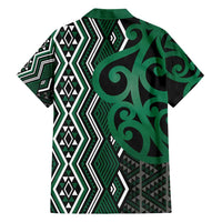 Maori Taniko Patterns Family Matching Summer Maxi Dress and Hawaiian Shirt Pounamu Patiki Motifs Mix Whakairo Ngaru LT7 - Polynesian Pride