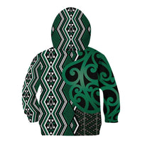 Maori Taniko Patterns Kid Hoodie Pounamu Patiki Motifs Mix Whakairo Ngaru
