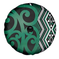 Maori Taniko Patterns Spare Tire Cover Pounamu Patiki Motifs Mix Whakairo Ngaru