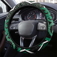Maori Taniko Patterns Steering Wheel Cover Pounamu Patiki Motifs Mix Whakairo Ngaru LT7 - Polynesian Pride