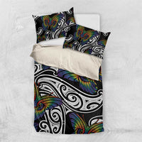 Aotearoa Takatapui Pride Bedding Set Rainbow Butterfly - Free To Love
