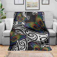 Aotearoa Takatapui Pride Blanket Rainbow Butterfly - Free To Love